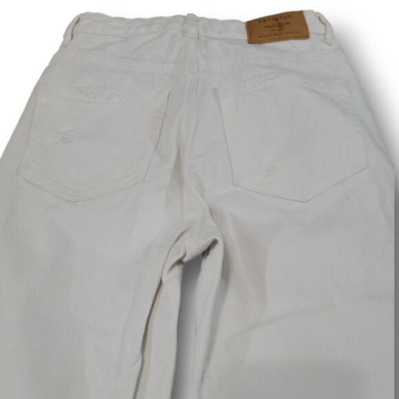 Zara Jeans Size 0 Women's Zara Trafaluc Denimwear Distressed Jeans Crop Cropped - Picture 4 of 7